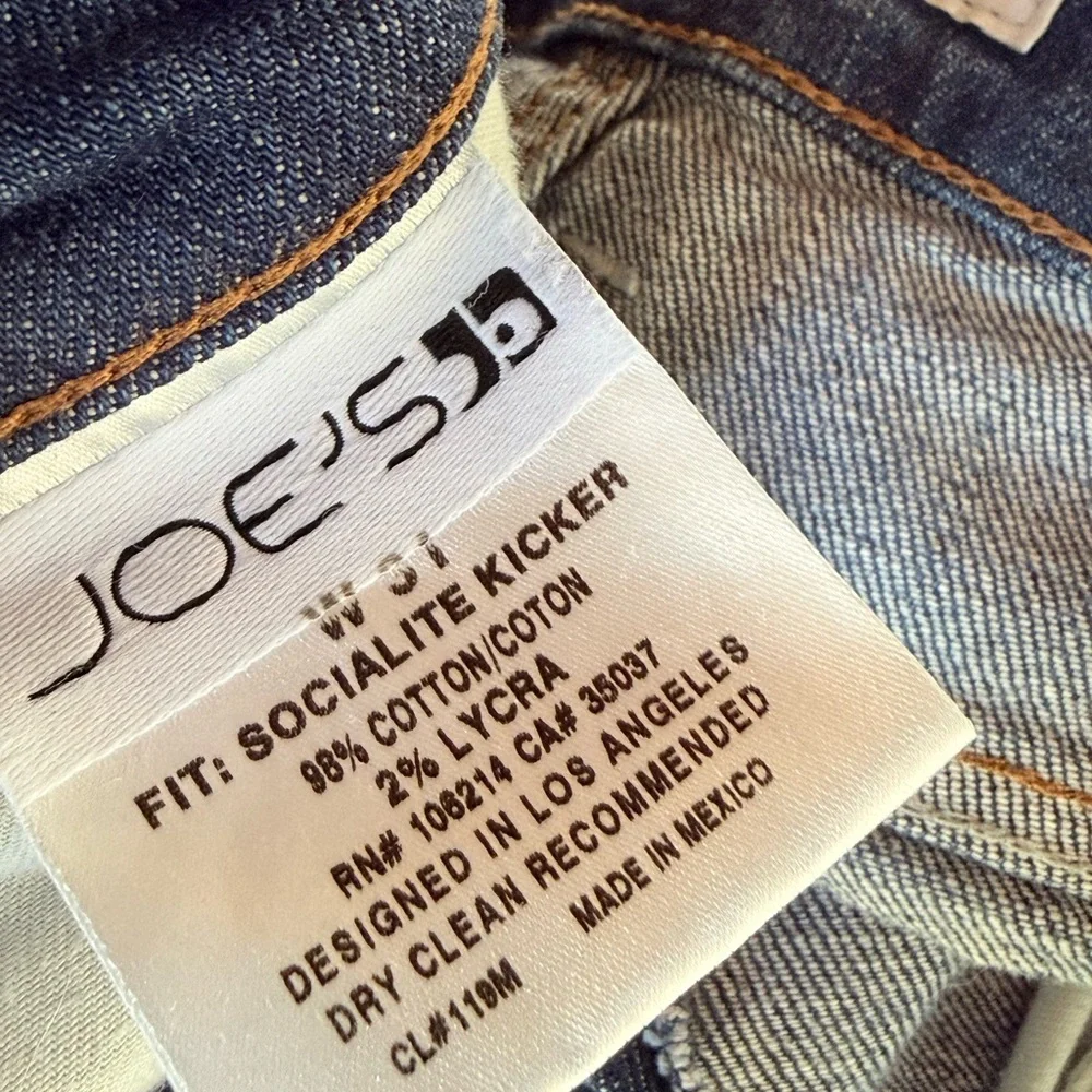 Joe's Jeans Straight-Leg stretch, cropped Denim Sz 31 socialite kicker fit - Picture 2 of 3